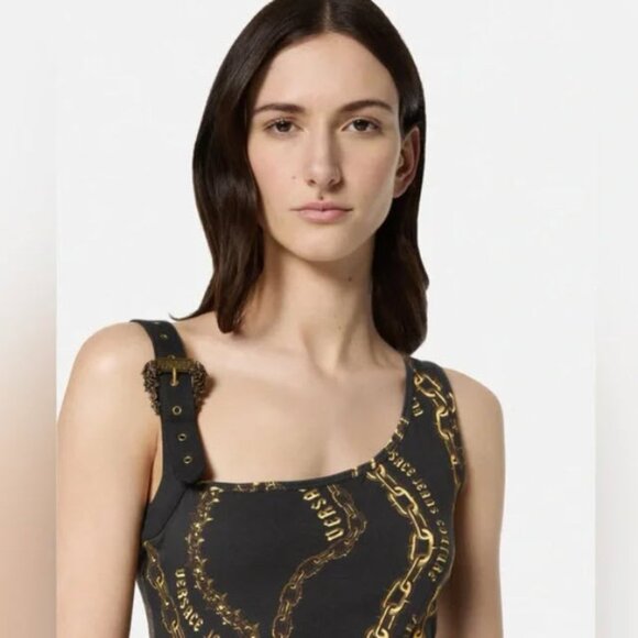 NWT Versace Jeans Couture Chain Couture MIDI Dress S/38 - Picture 3 of 5